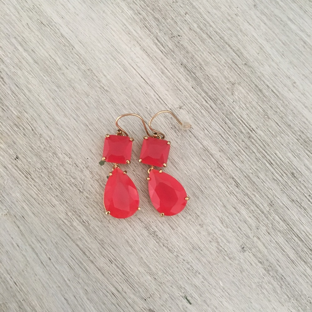 Kate Spade pink drop crystal earring